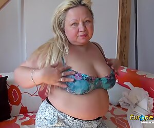EuropeMaturE Busty Mature Nina Striptease Showoff