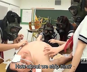 CFNM Gas Mask Japanese Schoolgirls Subtitles