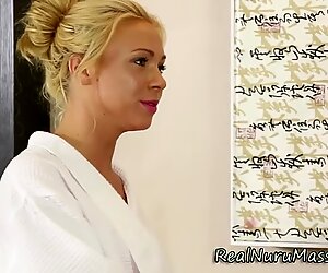 Alluring masseuses fucked