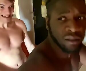 White Jock Pounds Black Jocks Bubble Butt And Bust All Over His Ass