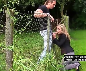 blond first-timer Swiss superslut Fucked Outdoor