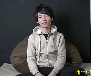 Japanese twink stroked